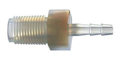 PFA Straight Hose Barb to Threaded Adapter M8230