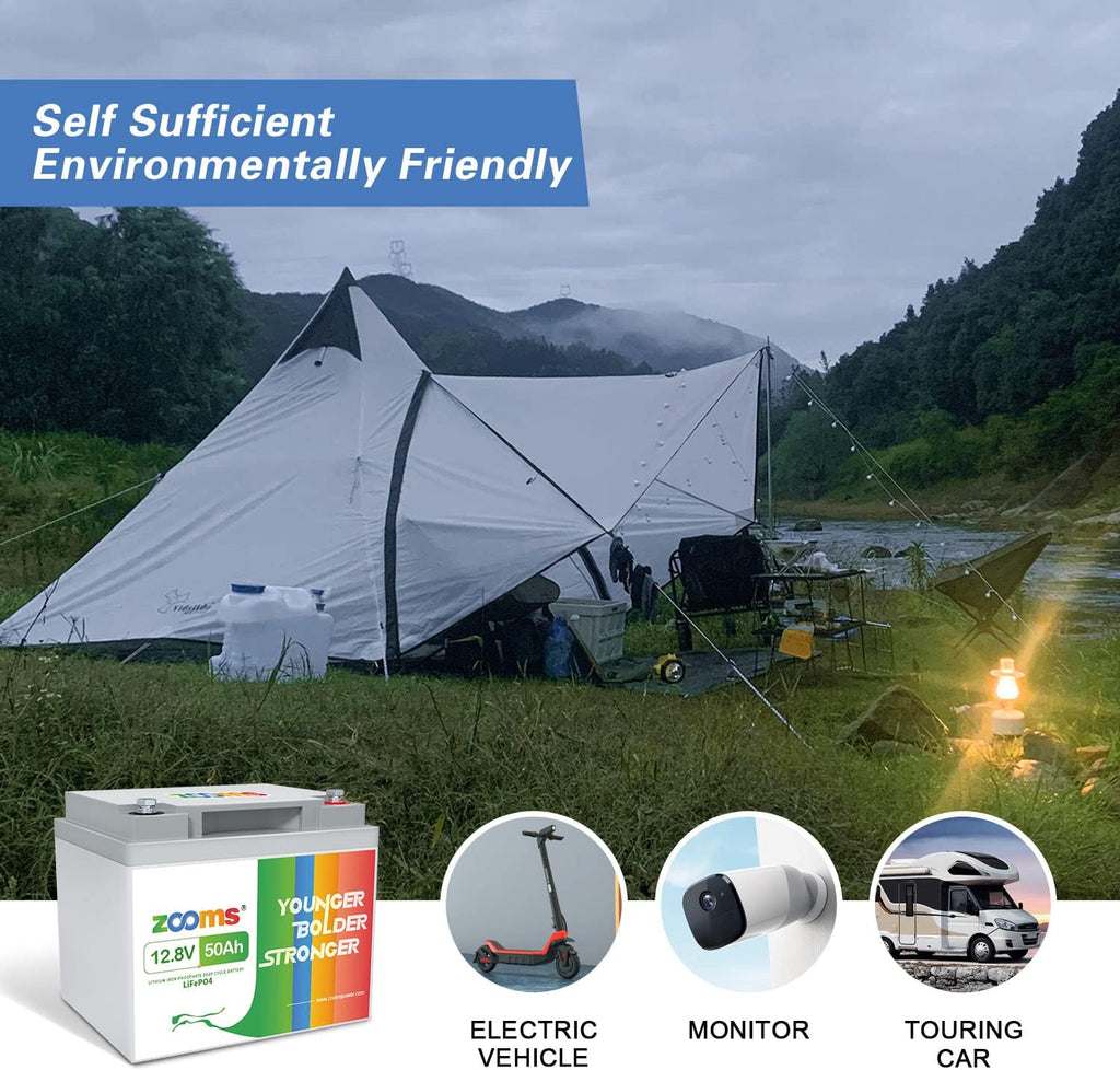 12.8V 50Ah Lithium LiFePO4 Battery with Built-in BMS W9134