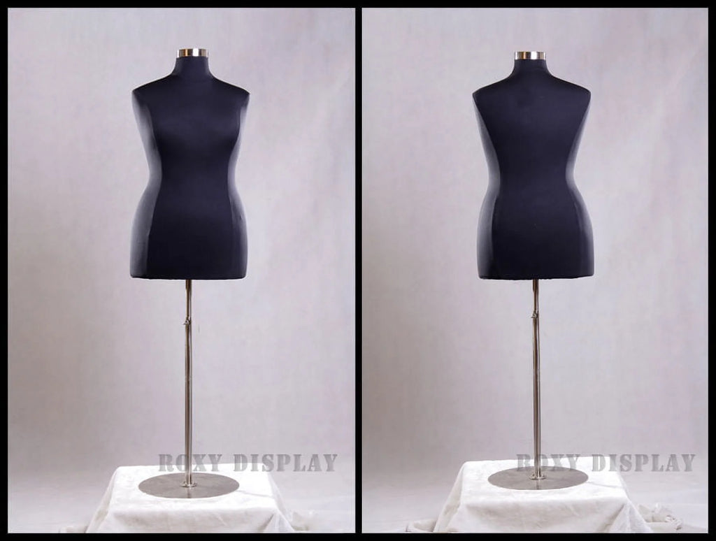 Black Female Large Plus Size 18-20 Mannequin Dress Body Form D89570