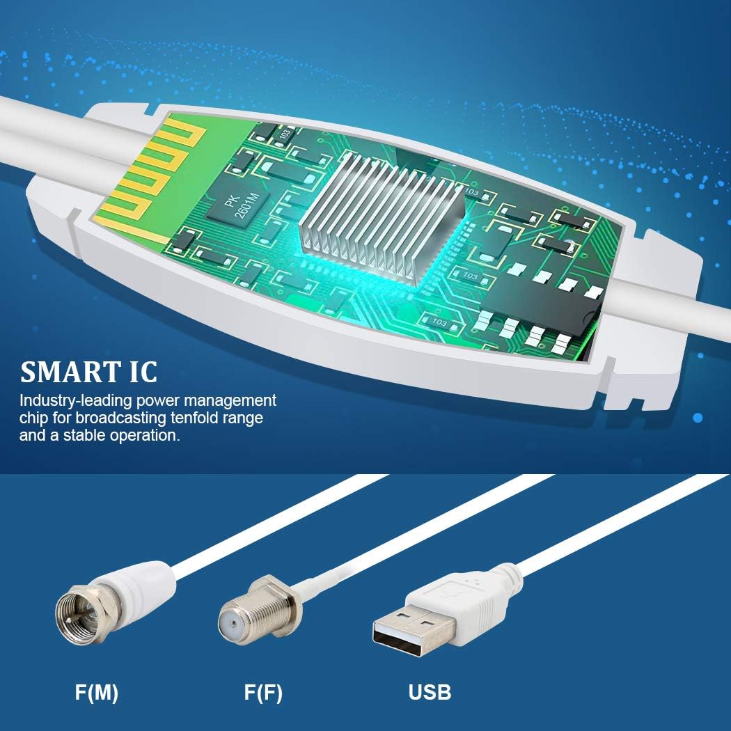 Amplified Digital HD TV Antenna with 16ft Coaxial Cable D306