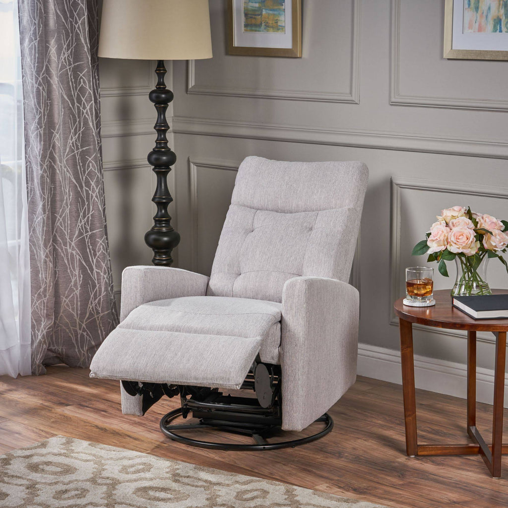 Gray and Black Contemporary Nursery Recliner W211