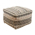 Cotton Floor Pouf with Tufted Design T6270