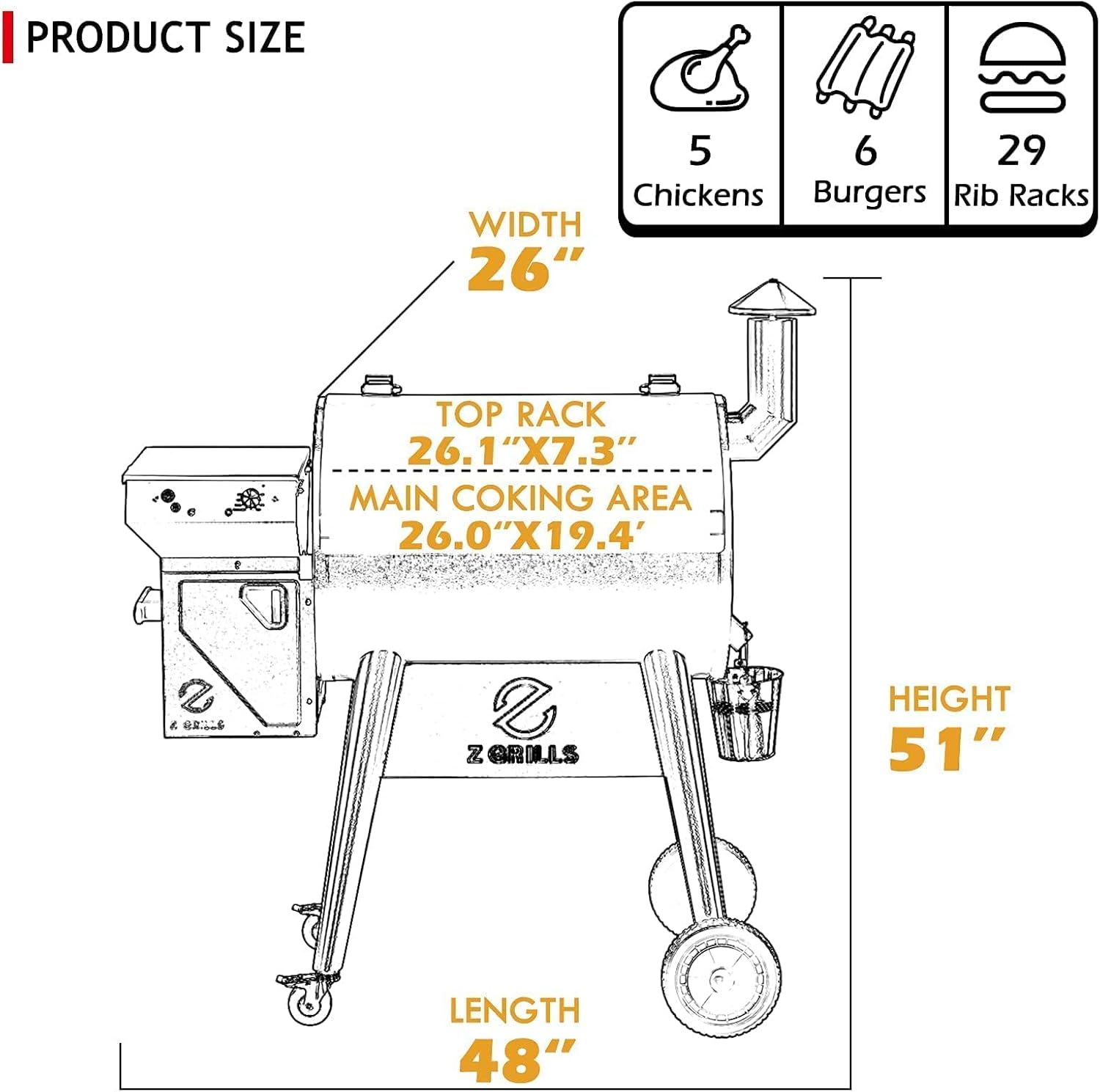 Wood Pellet Grill & Smoker with Digital Controller E366