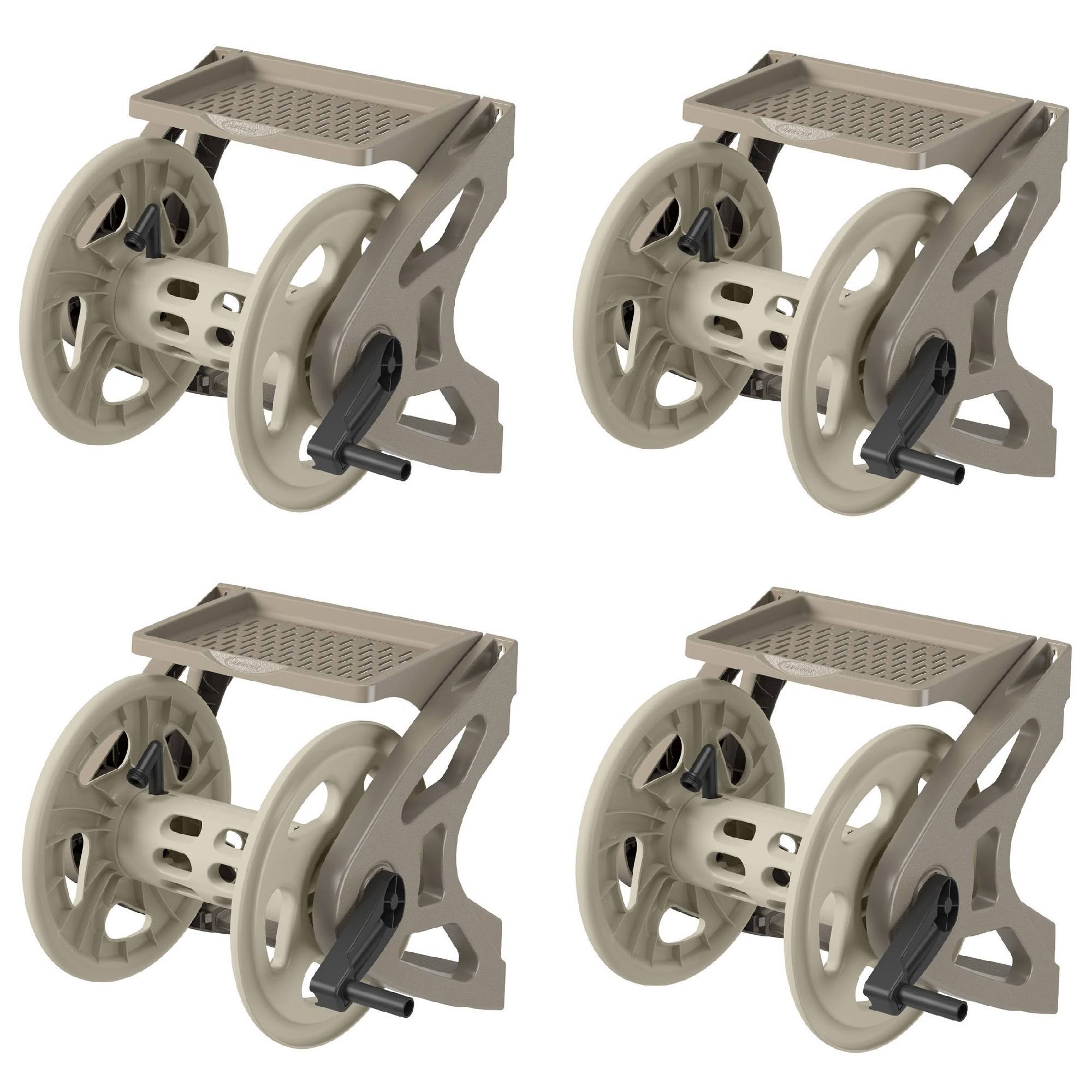 Resin Wall Mounted Garden Hose Reel (4 Pack) B7521