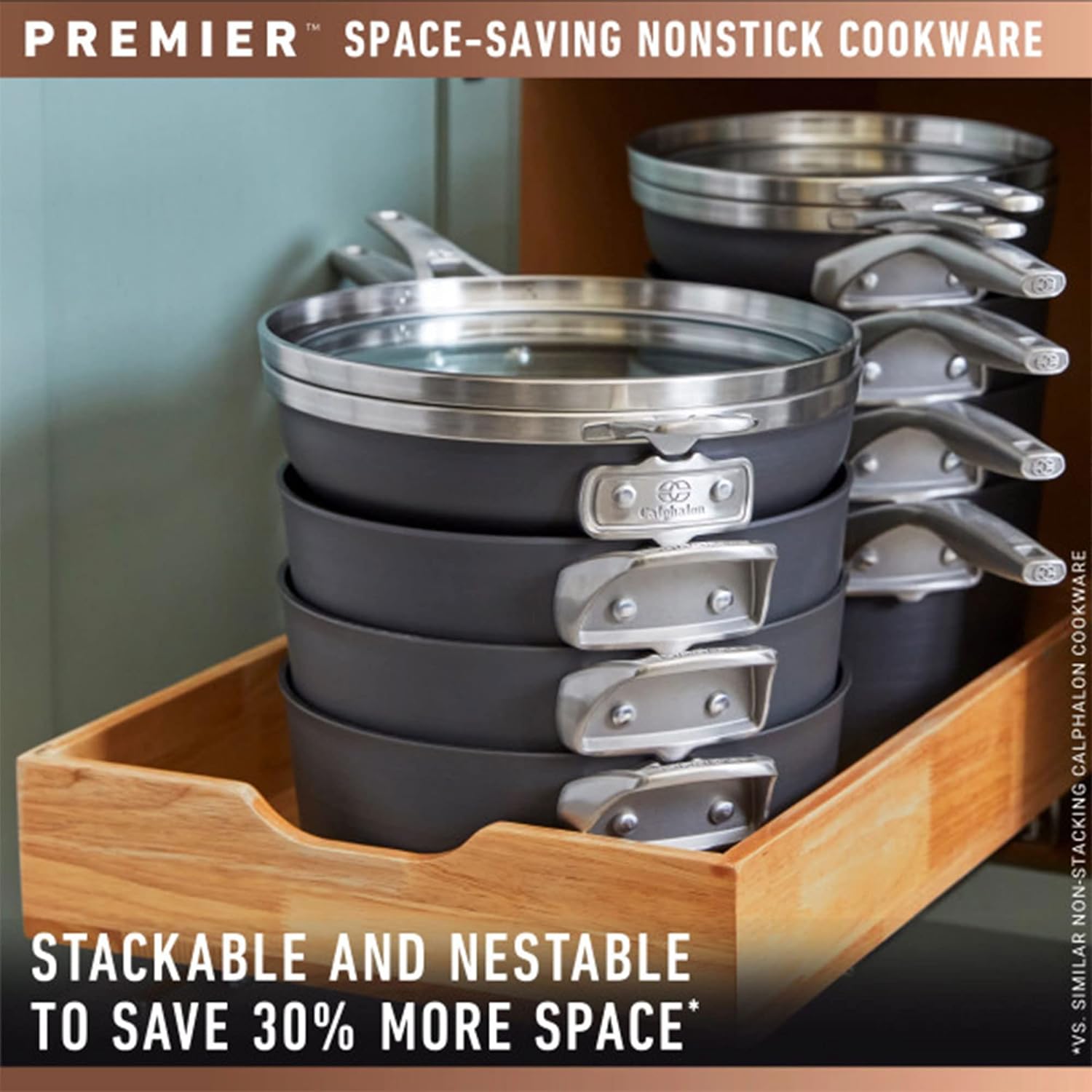 8 Quart Hard Anodized Nonstick Cookware with Lid and Steamer Inserts, Black F707