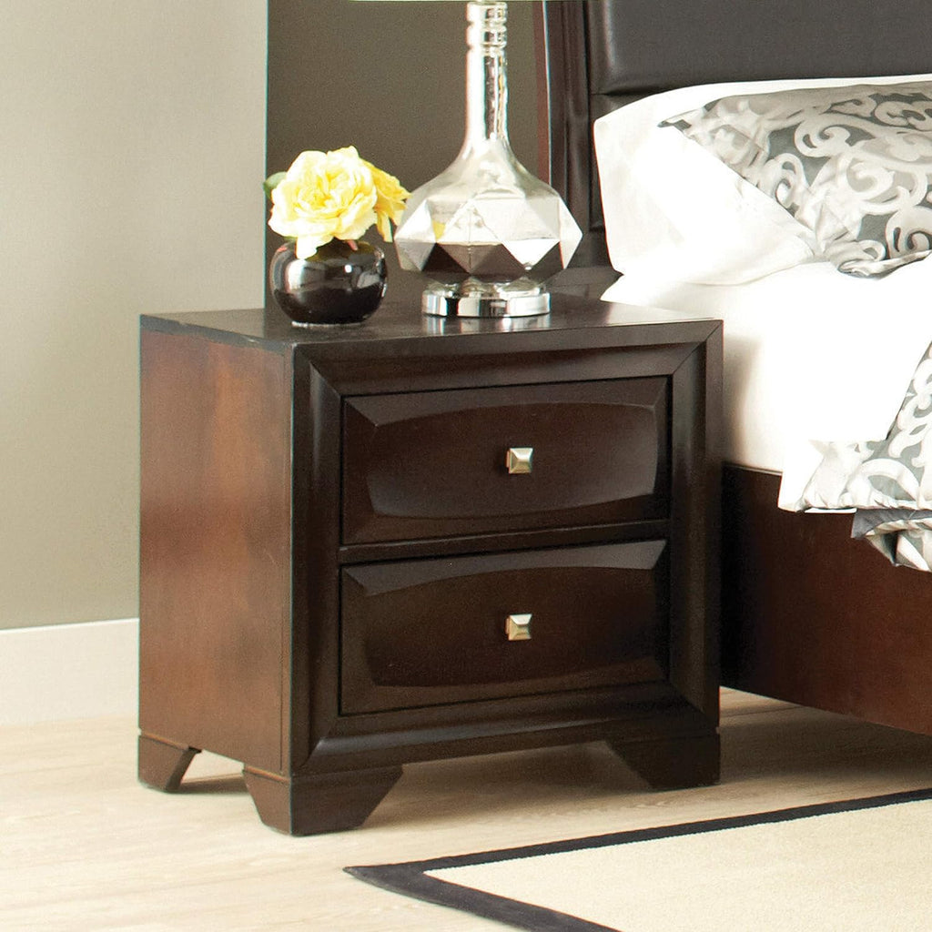 Cappuccino 2-Drawer Nightstand C5131