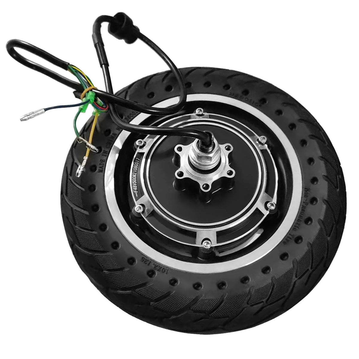 10'' Electric Scooter Front Tire with Hub Motor 48V 500W Brushless Wheel Replacement B9701