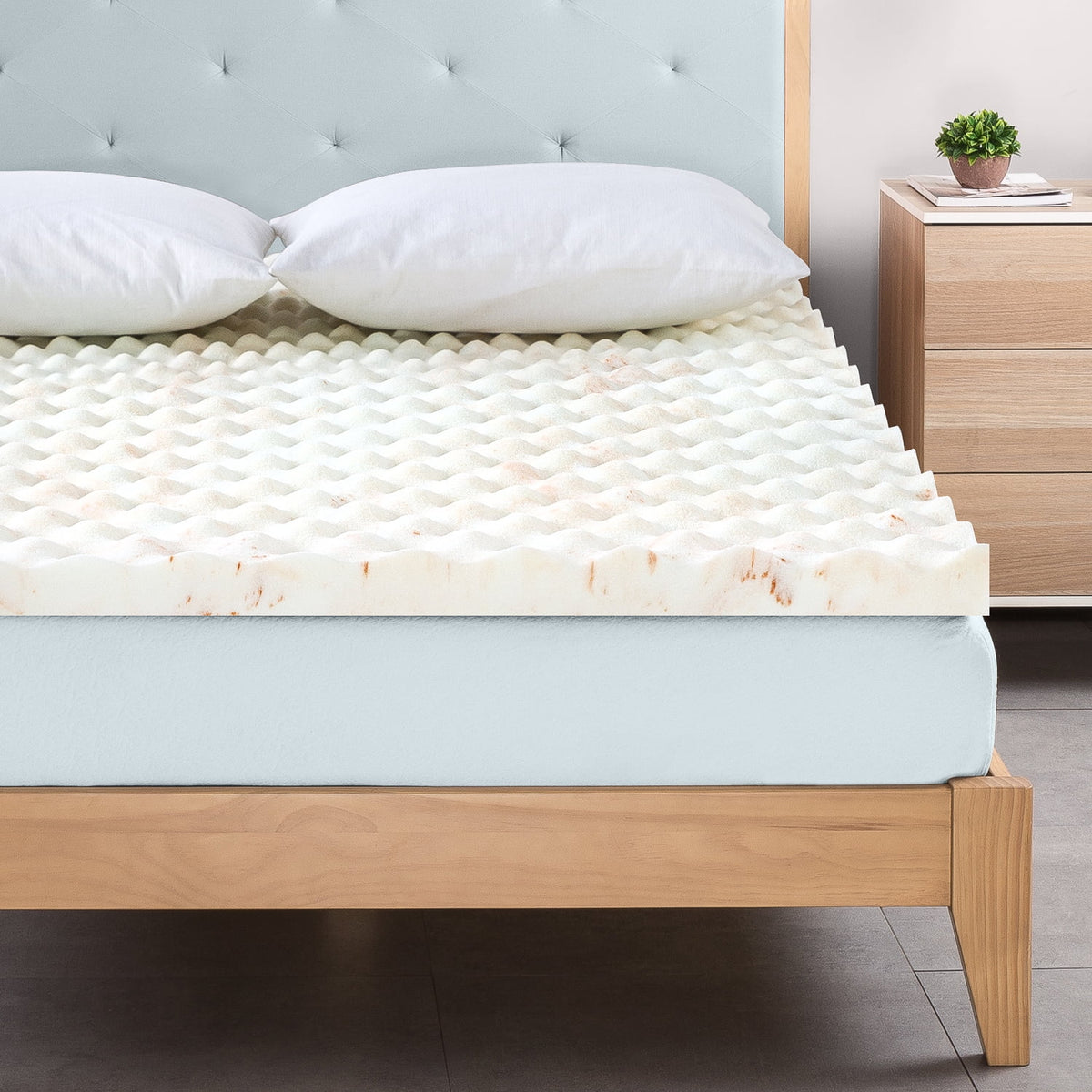 Queen Copper Cooling Memory Foam Mattress Topper P801