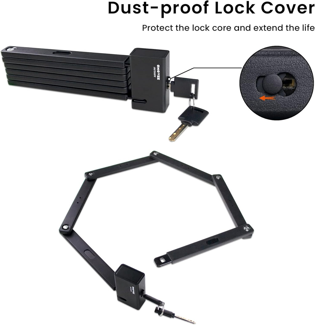 Compact Alloy Steel Bicycle Chain Lock with Carrying Storage Bracket 100 cm Pack of 2 H8470
