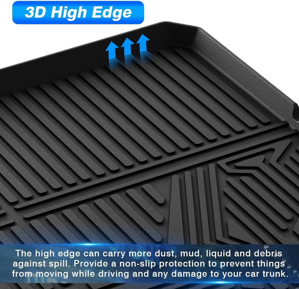 Custom Fit All Weather Car Cargo Mat for 2021 2022 Ford Bronco 4-Door, Pack of 2 I3993
