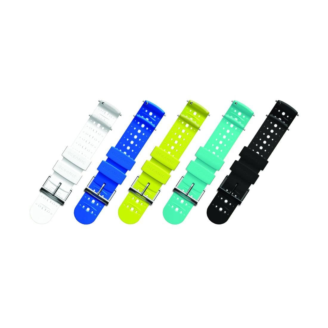 Blue/Satin Dive Computer Strap Set P1261