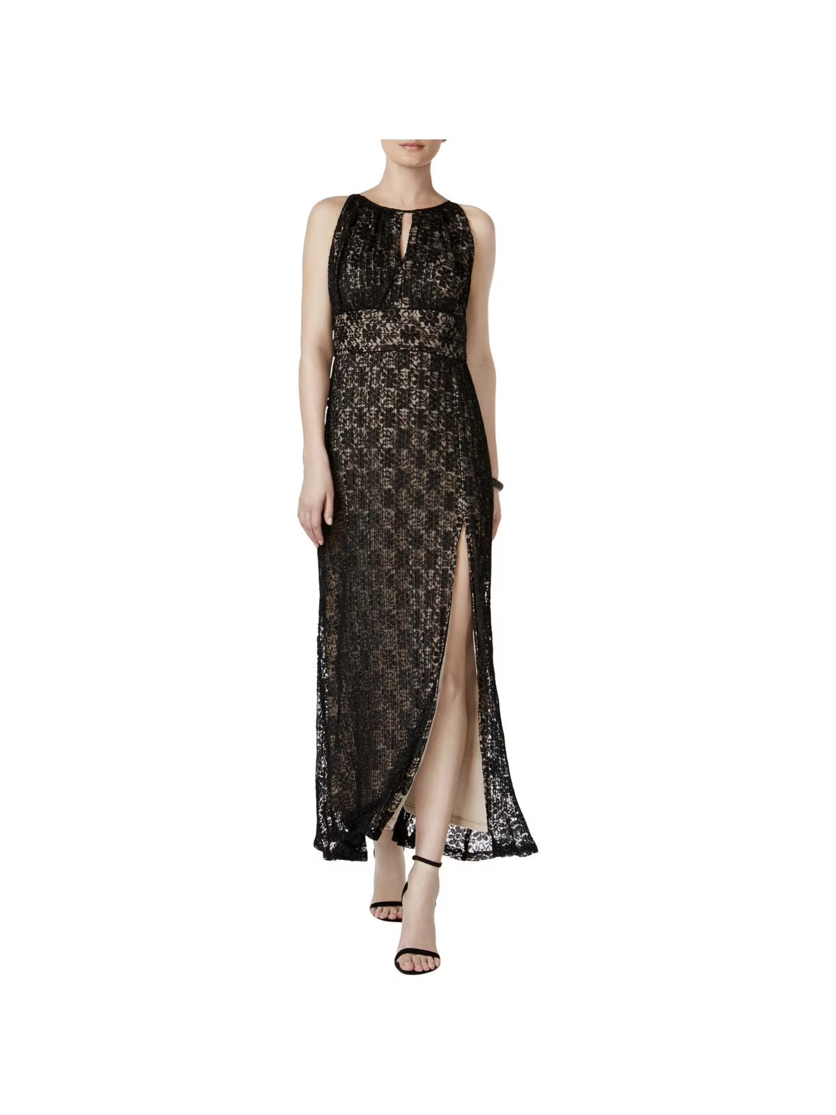 Lace Halter Evening Dress H299657