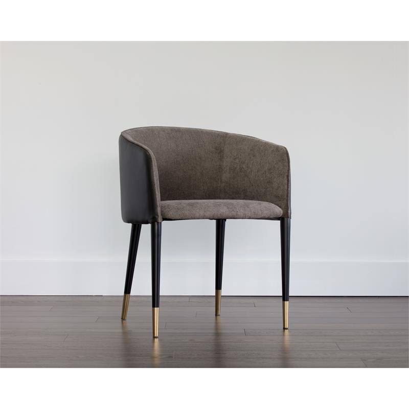 Sparrow Grey / Napa Black Dining Armchair Z324
