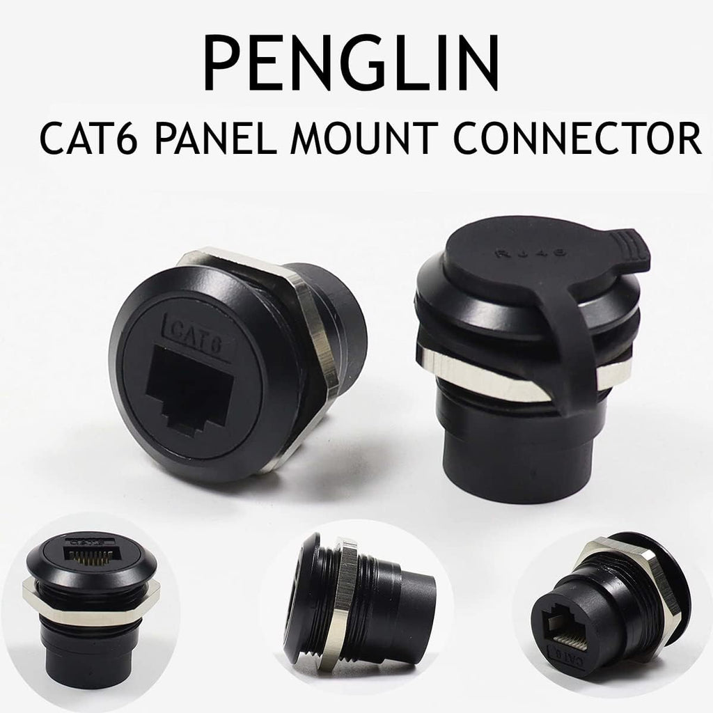 2 Pack RJ45 Panel Mount Coupler, CAT6 Female to Female Bulkhead Adapter Y86403
