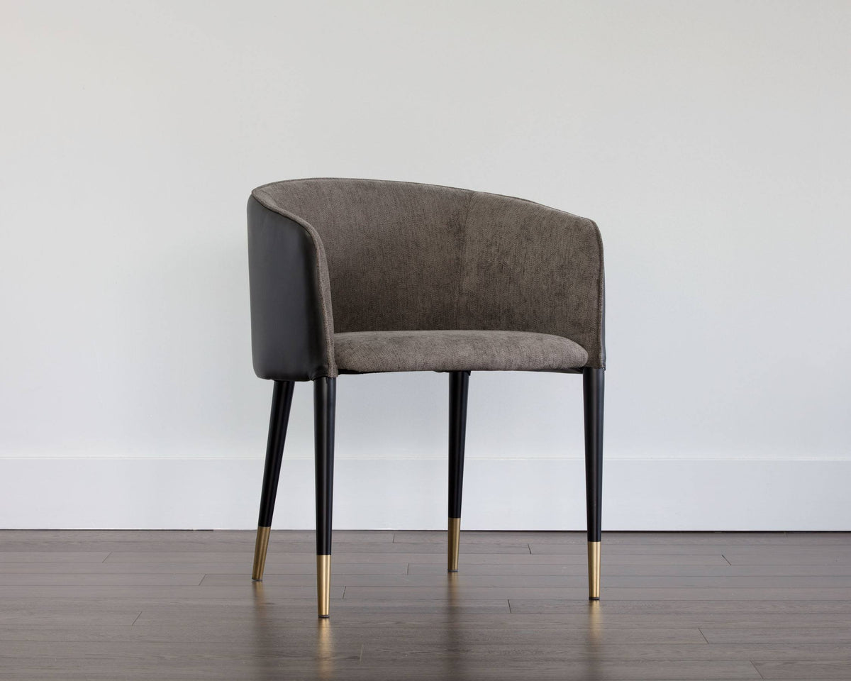 Sparrow Grey / Napa Black Dining Armchair Z324