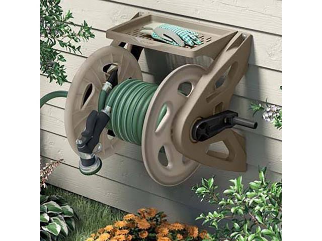 Resin Wall Mounted Garden Hose Reel (4 Pack) B7521