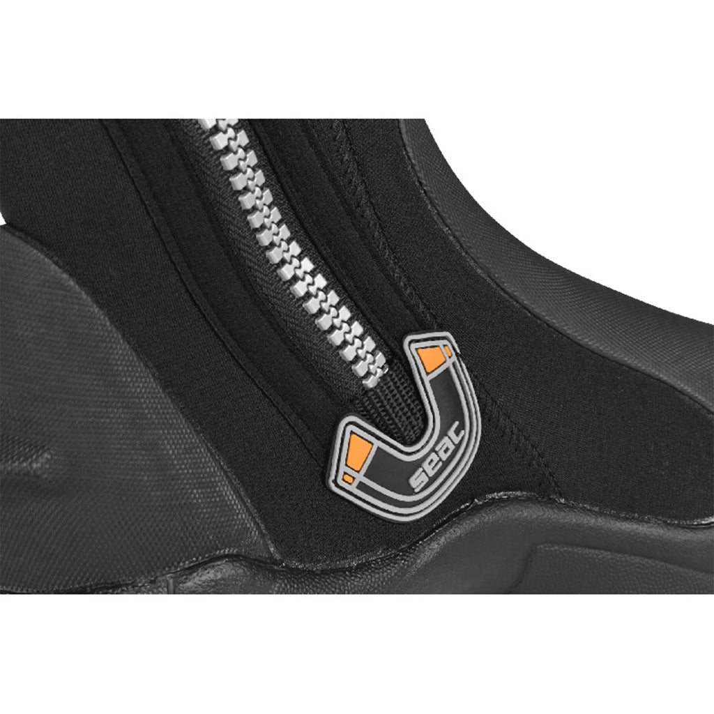 Black 6mm Neoprene Scuba Boot Shoes with Side Zipper, Size 11 I798