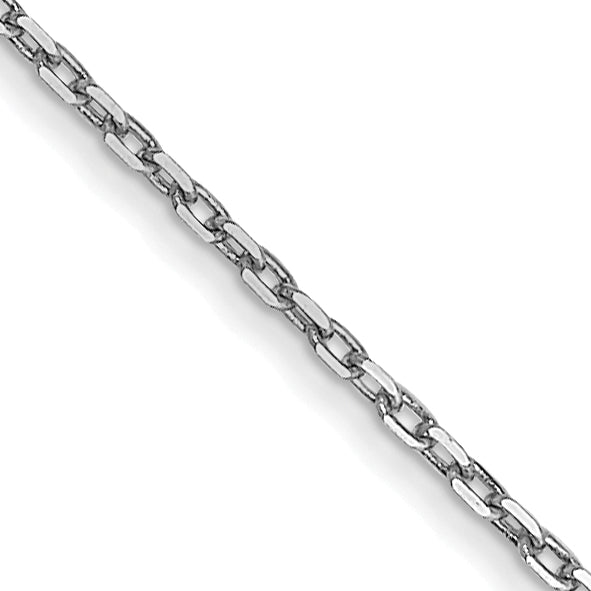 14K White Gold Diamond-Cut Cable Chain Necklace 18 Inches R86935