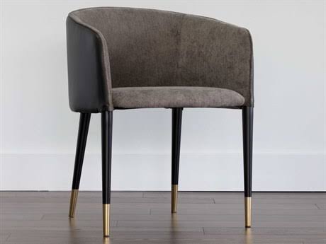 Sparrow Grey / Napa Black Dining Armchair Z324