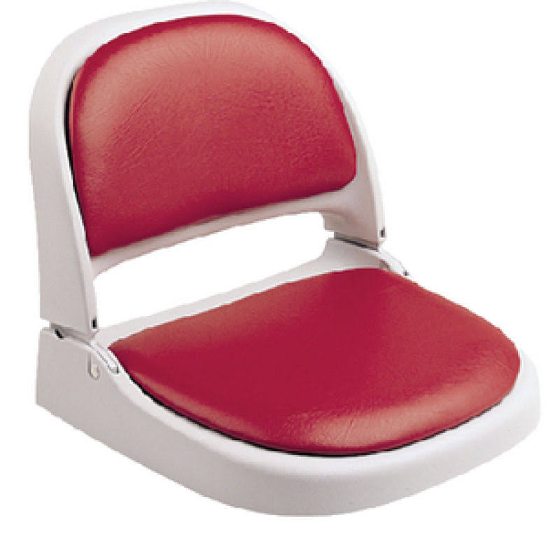 Red Vinyl Seat with Gray Frame P321