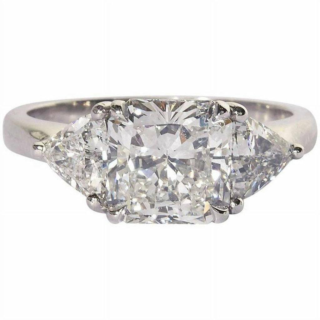 GIA Certified Radiant Cut Engagement Ring 2.25 Carat E Color VS1 F8757