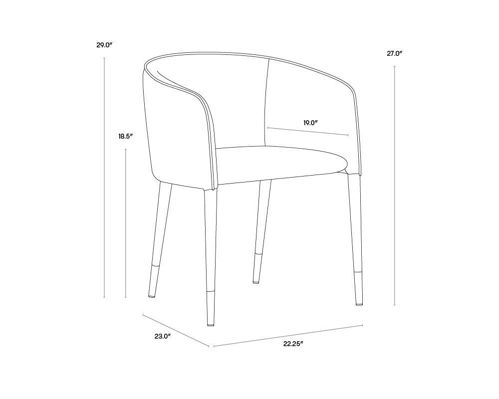 Sparrow Grey / Napa Black Dining Armchair Z324