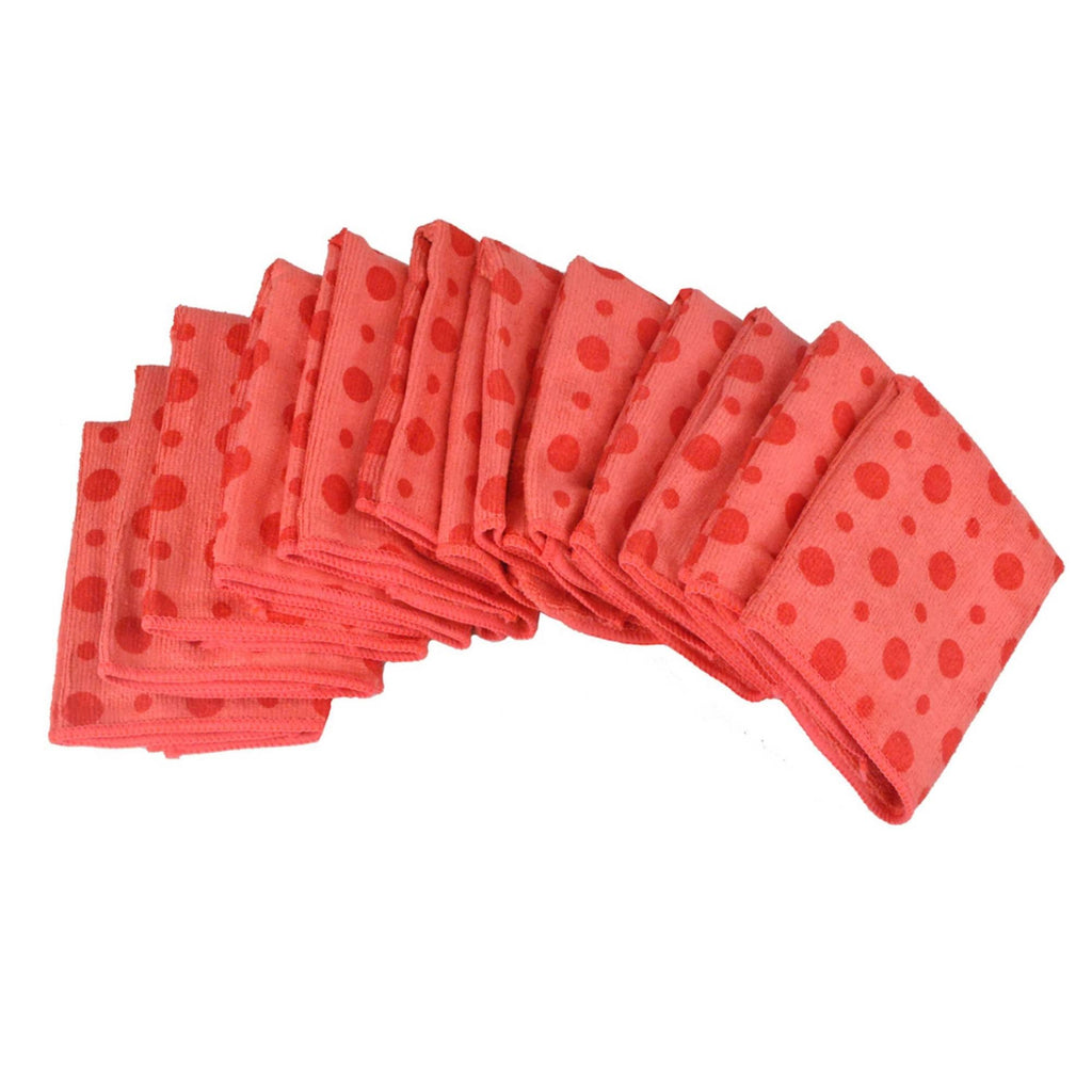 Set of 12 Red Microfiber Dishtowels Y944919