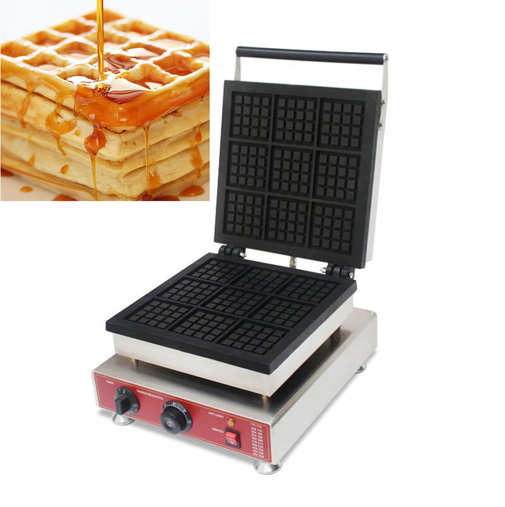 9pcs Square Waffle Maker Machine J4212