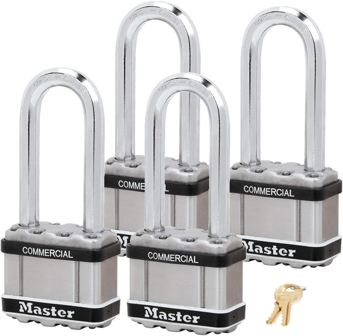 Master Lock Magnum Padlock, 8 Keyed Alike Locks A257283