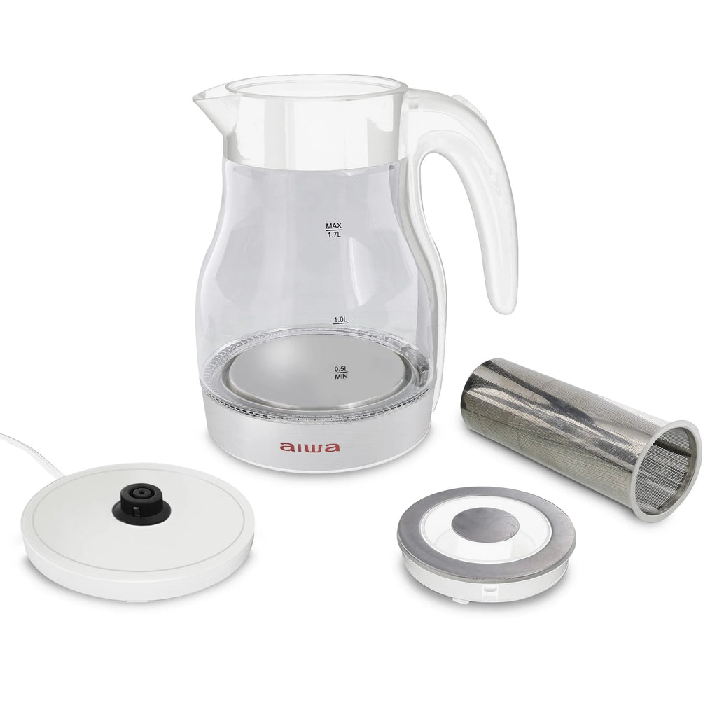 2 in 1 White Infusion Kettle with Removable Stainless Steel Tea Infuser X1818