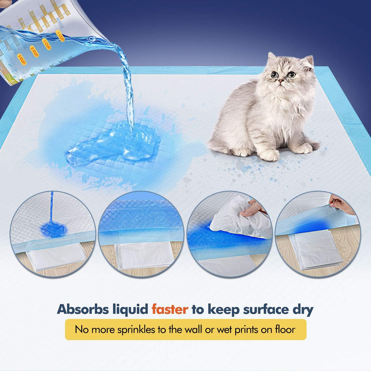 XL 28x34 Disposable Polymer Pet Training Pee Pads X576