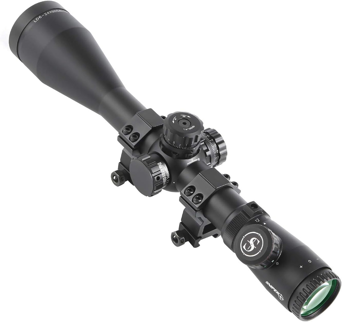 6-24x50 Second Focal Plane Rifle Scope 30mm Tube Illuminated Reticle H21107