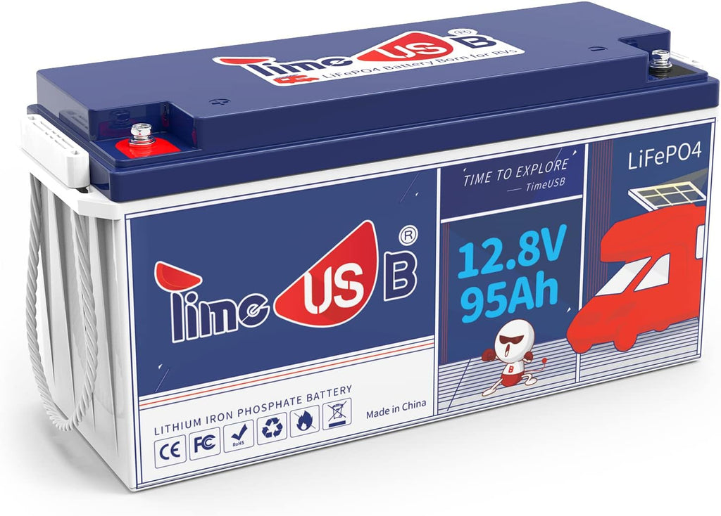 12V 200Ah Lithium Iron Phosphate Battery with 100A BMS, 2.56kWh I778814