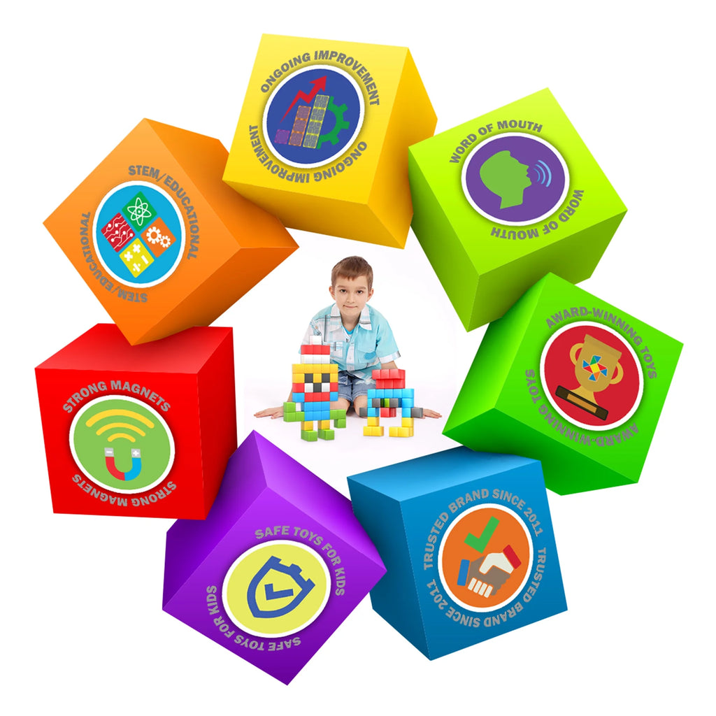 102pcs Magnetic Puzzle Cube Sensory Toys F19647