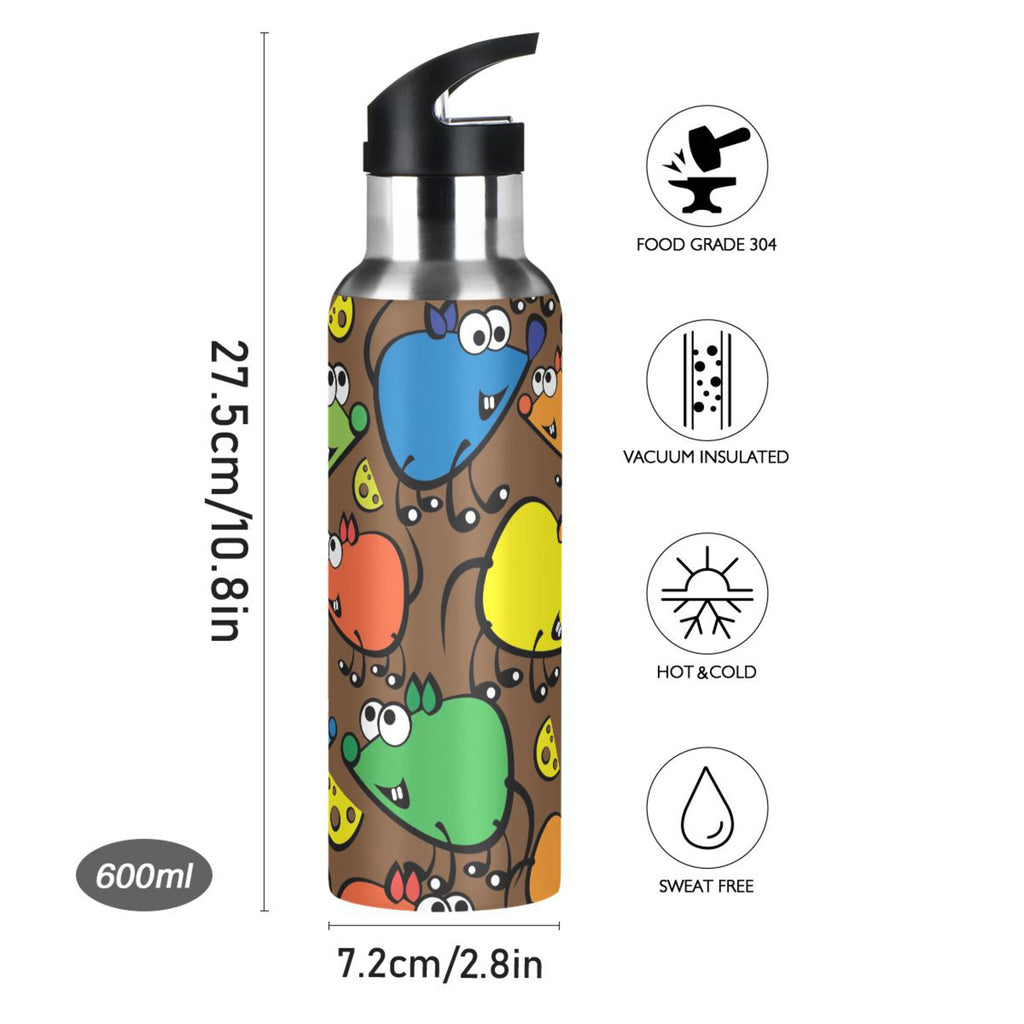 Stainless Steel Vacuum Insulated Water Bottle with Straw Lid 20 OZ X649
