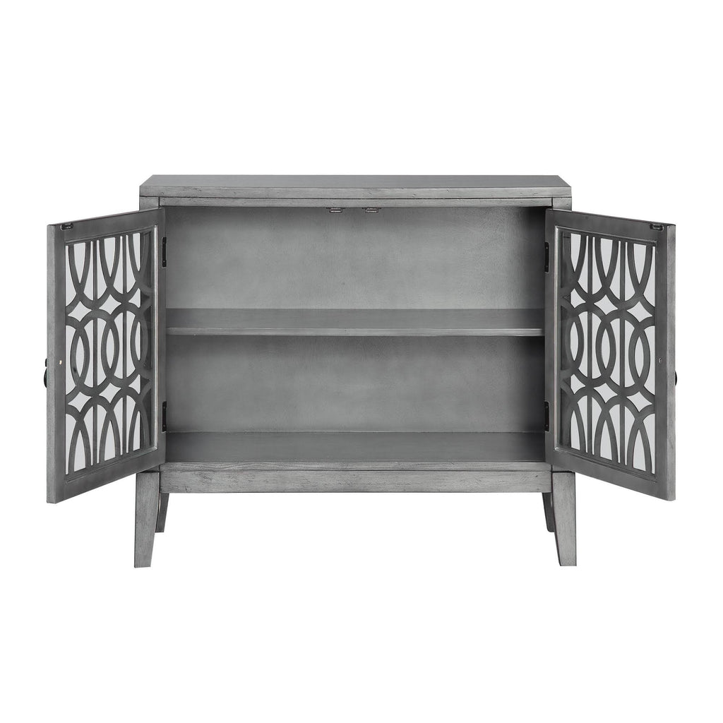2 Door Gray Cabinet F21156