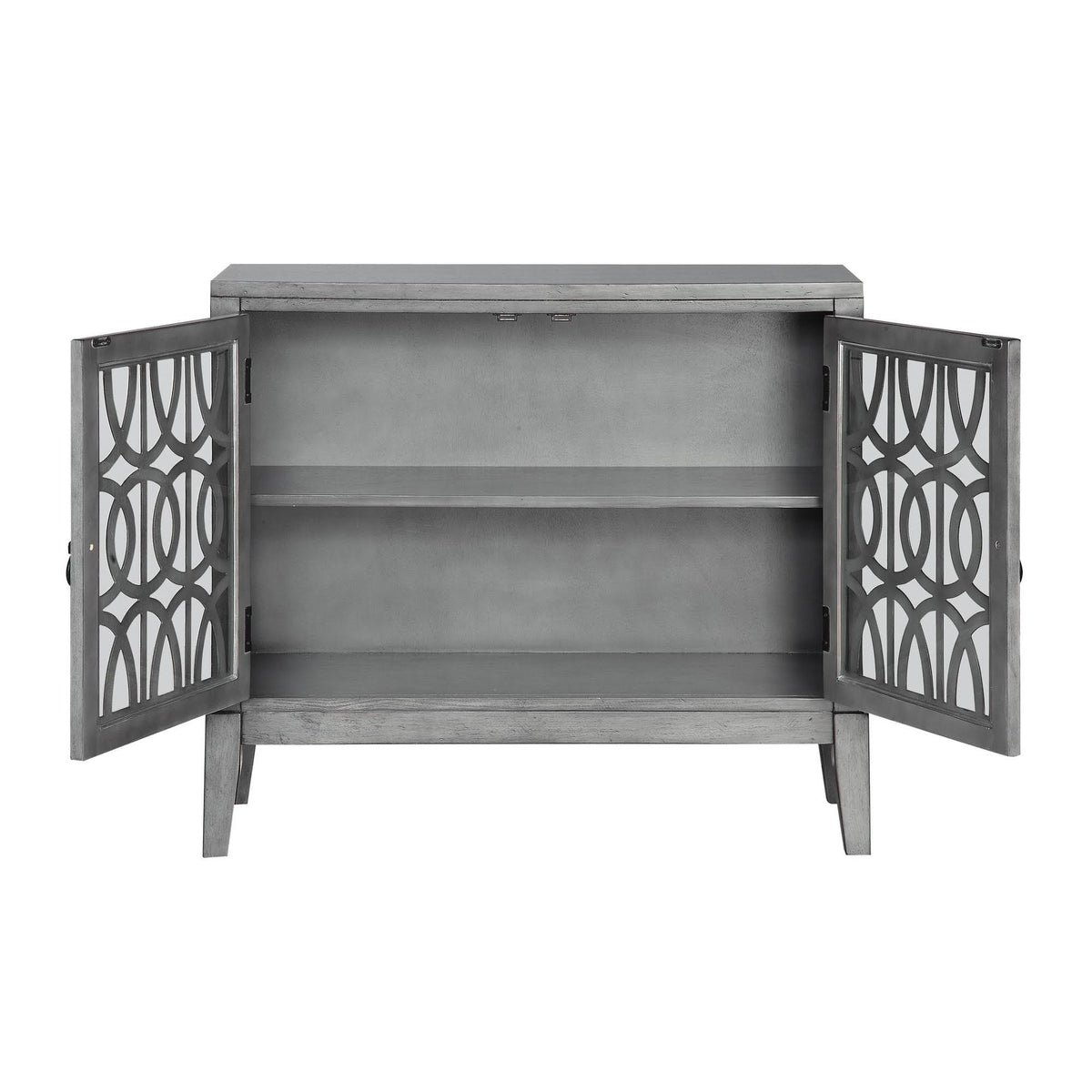 2 Door Gray Cabinet F21156