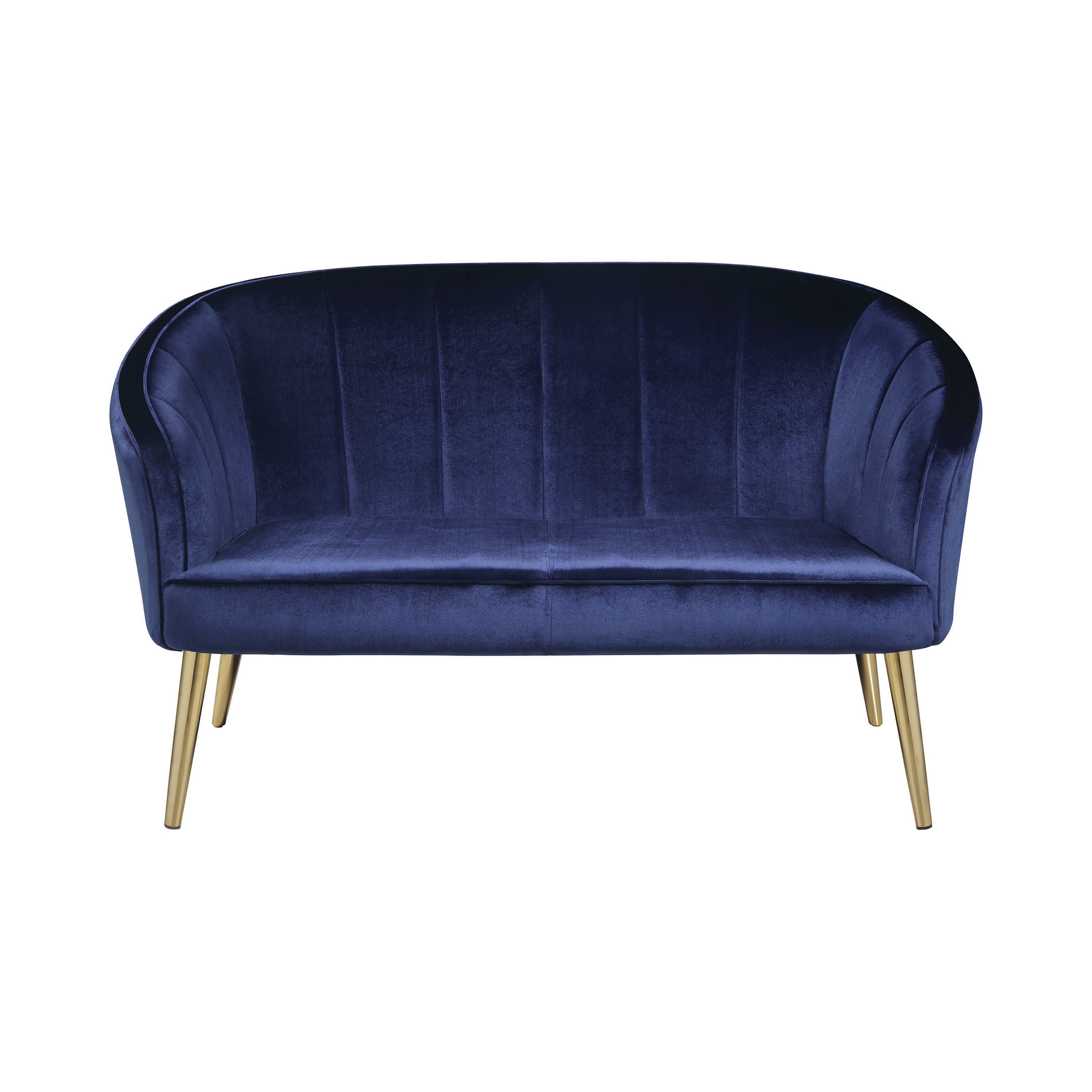 Blue Upholstered Accent Settee L46778