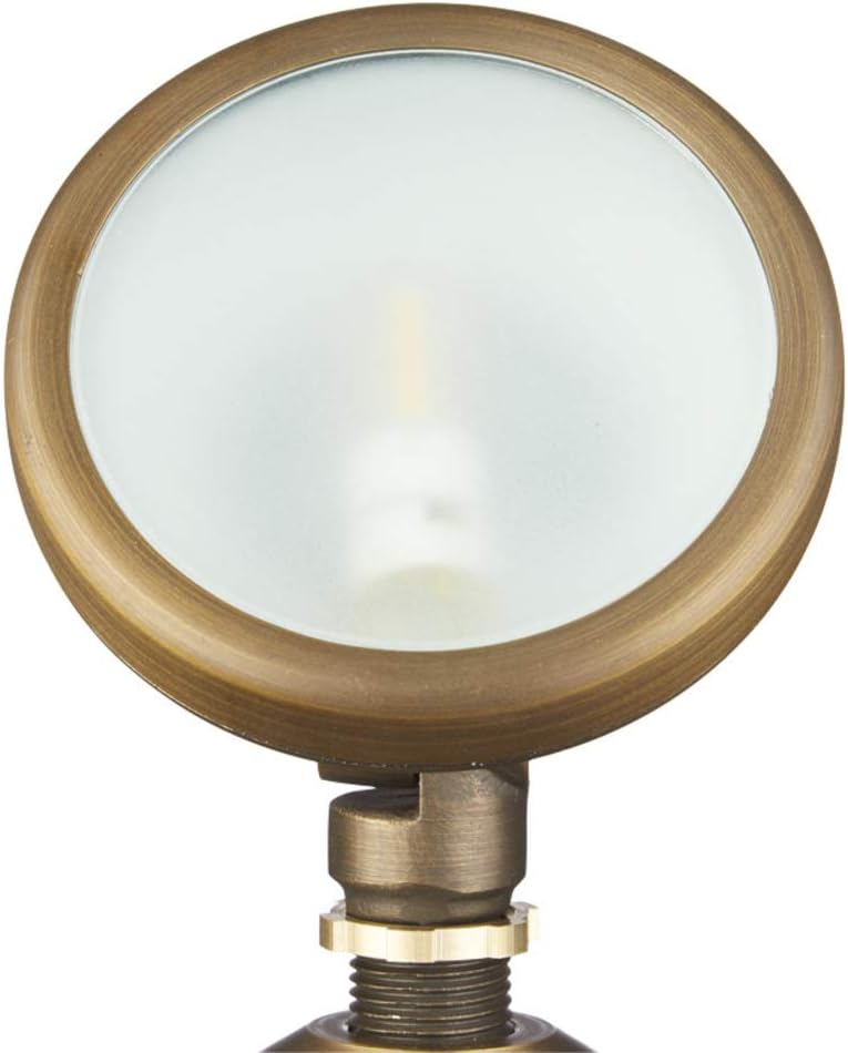 Cast Brass 12V Round Wall Wash (Bronze) with LED Bulb Q48448