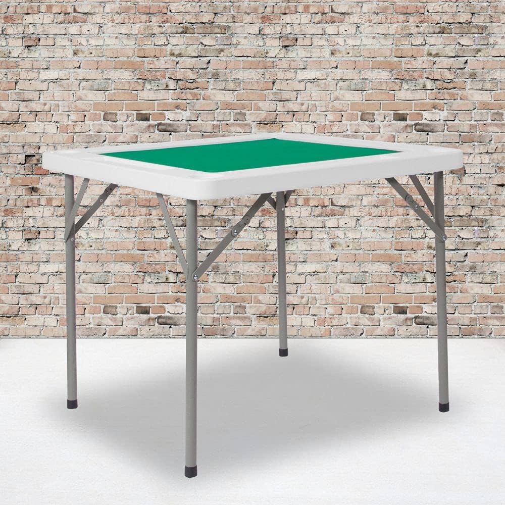 Green 4-Player Folding Card Game Table with Cup Holders T9801