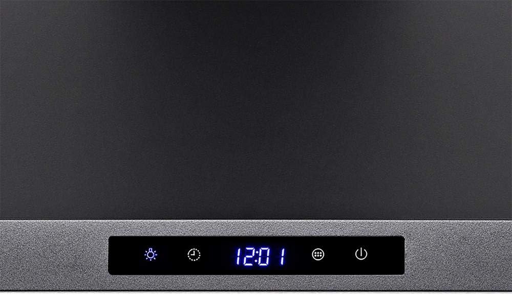 Black Painted Stainless Steel Range Hood with Lights and Carbon Filters Z8568