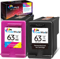 Remanufactured Ink Cartridge Combo Pack for HP 63, Pack of 2 Q805