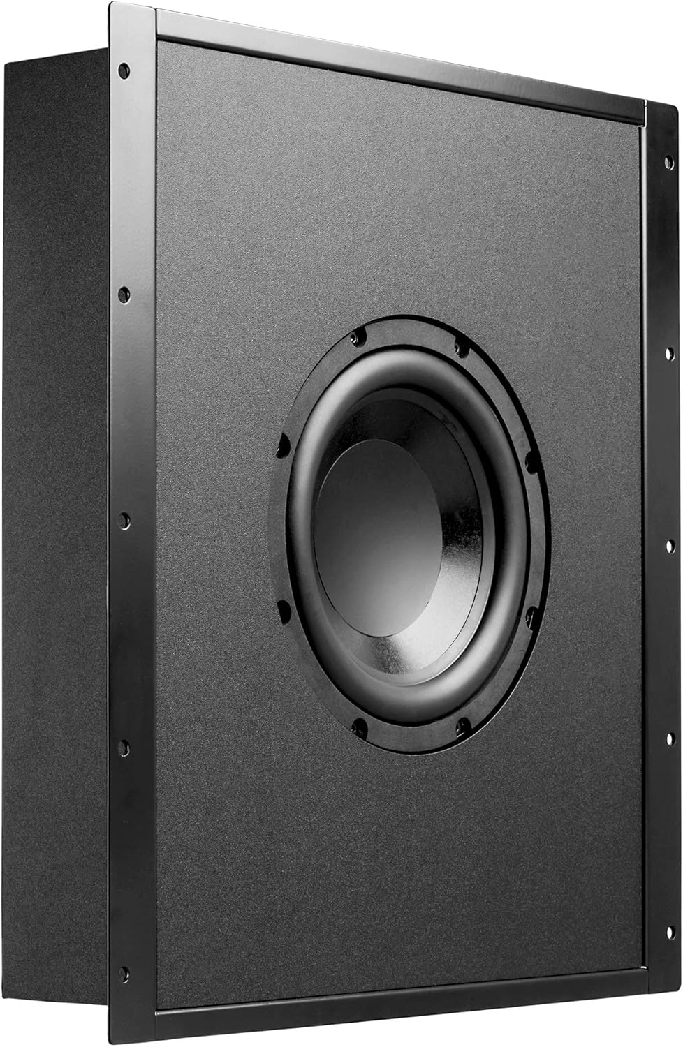 8" Trimless In Wall Subwoofer 200W Sealed Enclosure Magnetic Grill W81598