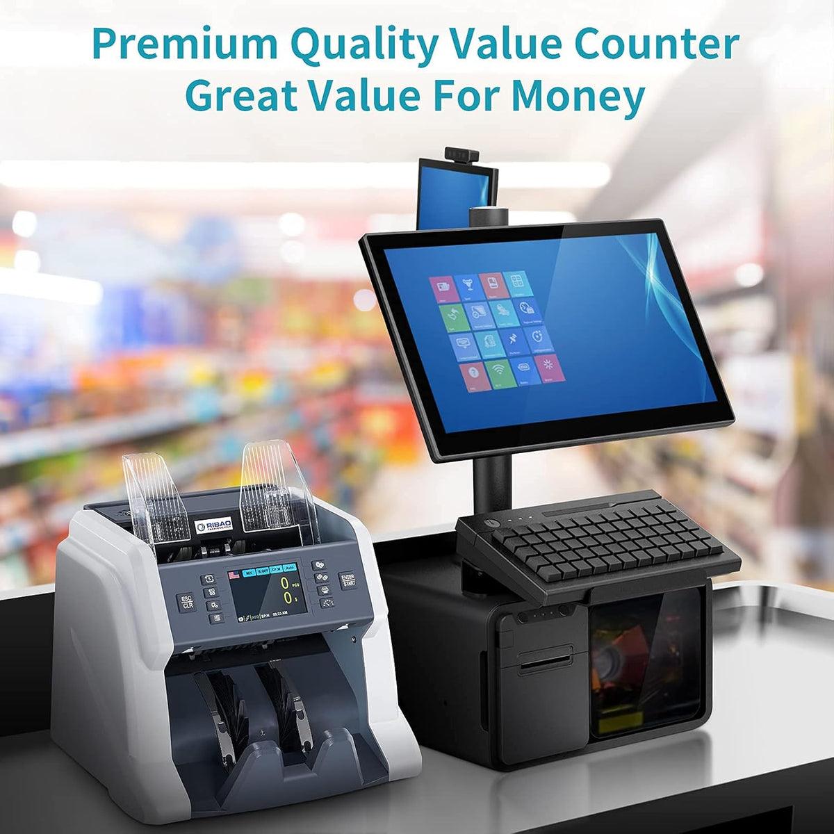 Money Counter Machine with CIS/UV/MG/IR Counterfeit Detection E472