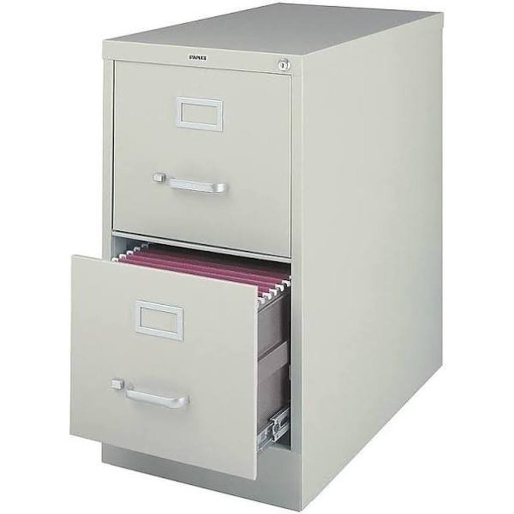 2-Drawer Vertical File Cabinet Locking Letter Gray W15341