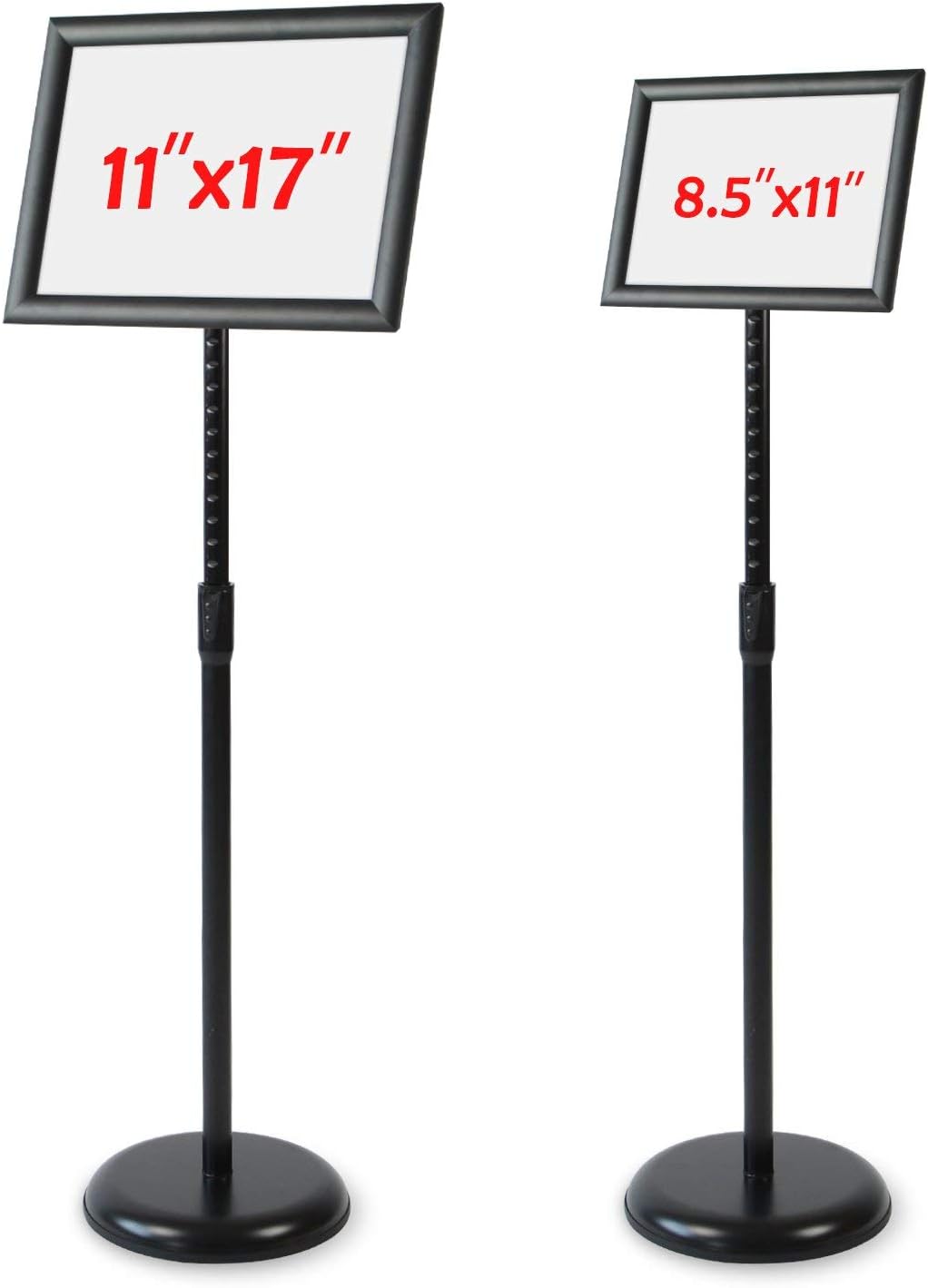 Black Pack of 2 Aluminum Floor Standing Sign Holder D287