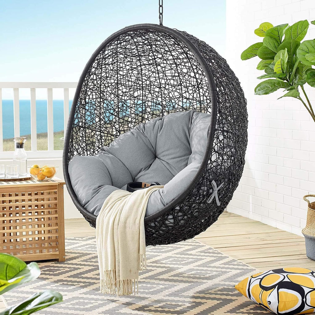 Black Turquoise Outdoor Patio Lounge Chair T360779