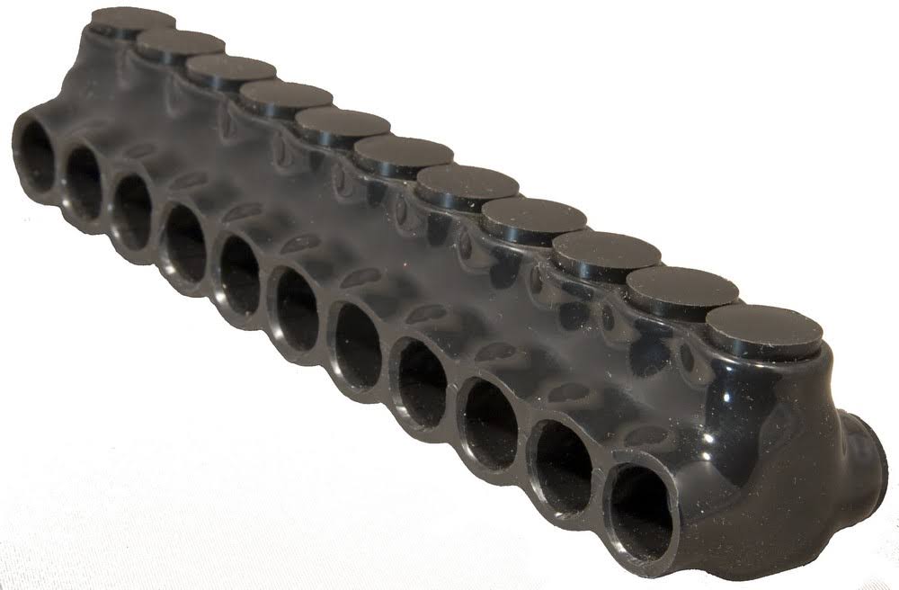 Black Insulated Multi-Cable Connector Dual Entry 11 Ports B507