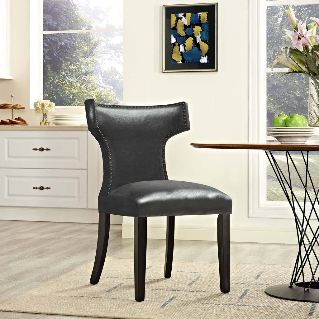 Black Vinyl Dining Chair G73775