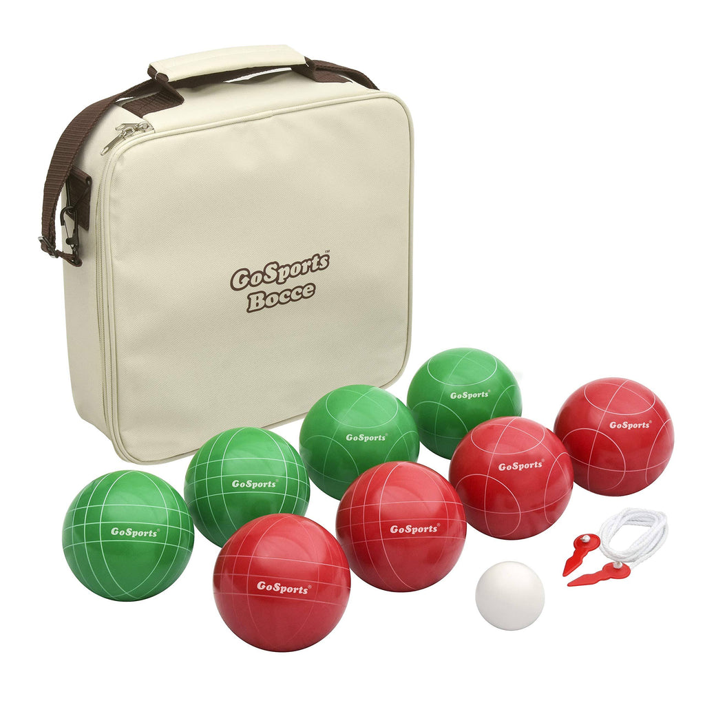 Bocce Set with 8 Balls, Pallino, Case, and Measuring Rope K8822